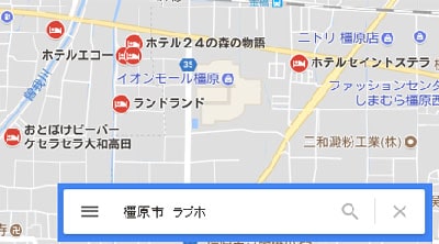 橿原市のラブホテルマップの画像