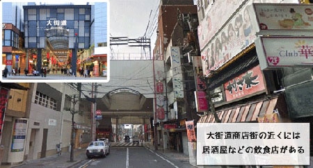 大街道商店街の様子がわかる画像